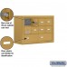 Salsbury Cell Phone Storage Locker - with Front Access Panel - 3 Door High Unit (8 Inch Deep Compartments) - 8 A Doors (7 usable) and 2 B Doors - Gold - Surface Mounted - Master Keyed Locks